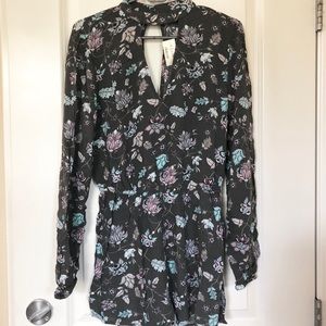 Long Sleeve Floral Romper